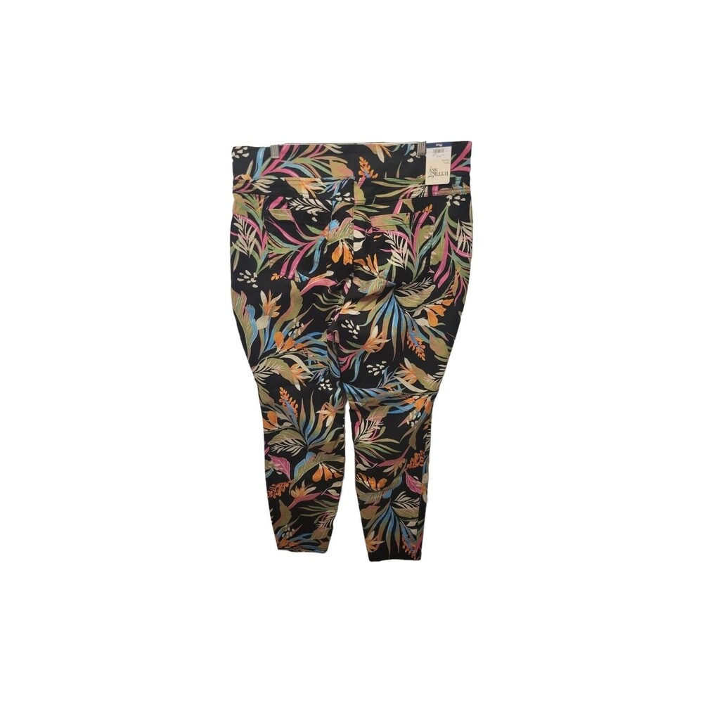 NWT Terra & Sky Paradise Floral Skinny Mid-Rise Jegging Women 16W-18W 1X - Picture 3 of 7